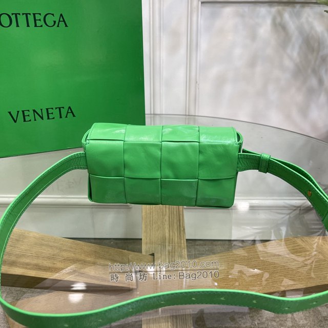 Bottega veneta高端女包 KF0023 寶緹嘉爆款草木綠CASSETTE腰包 BV經典款四格腰包/胸包/斜挎包/單肩包  gxz1392